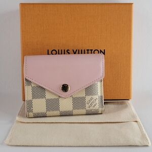 LOUIS VUITTON Damier Azur Zoe Mini Trifold Wallet